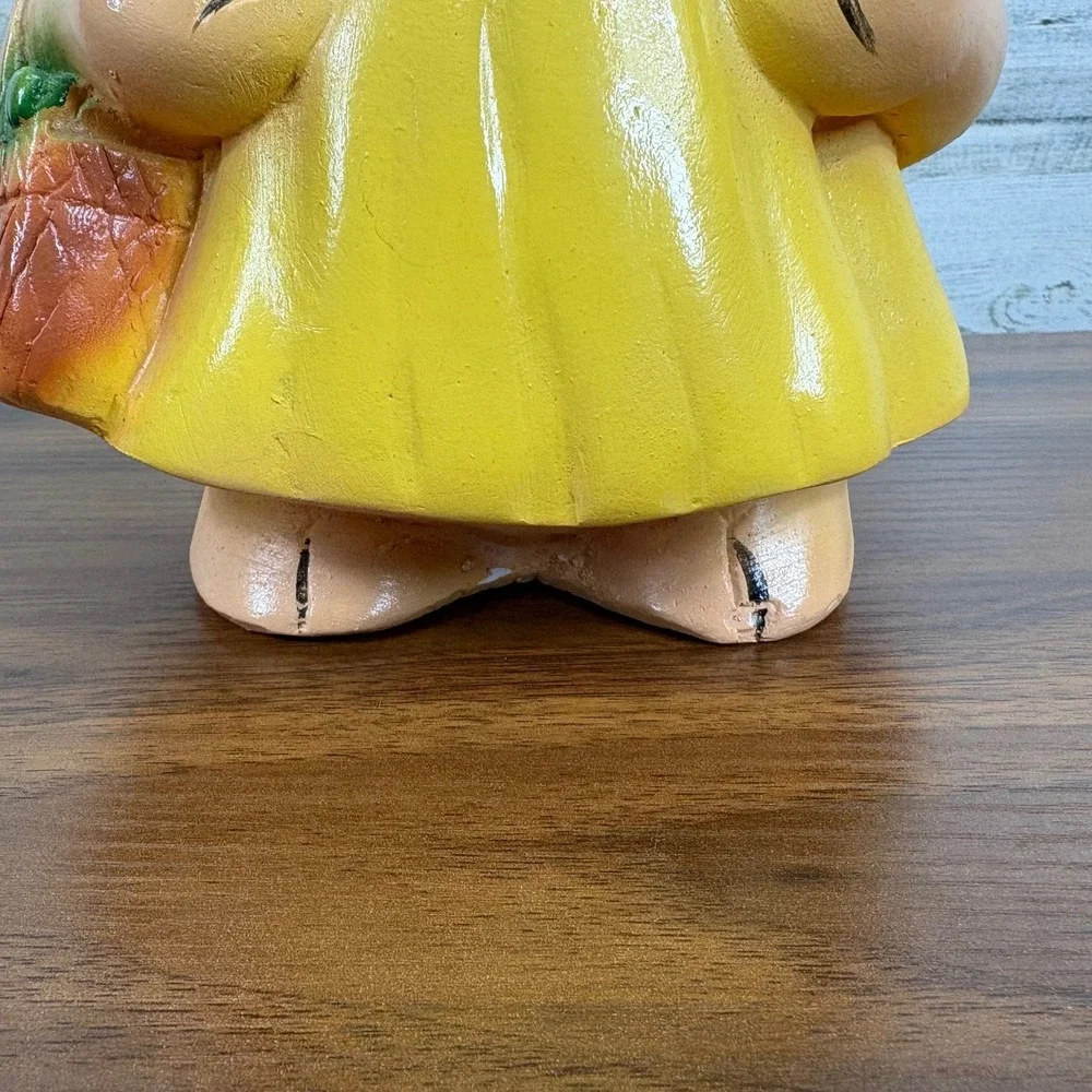 Vintage Chalkware Piggy Bank Hand Painted‎ Large 11